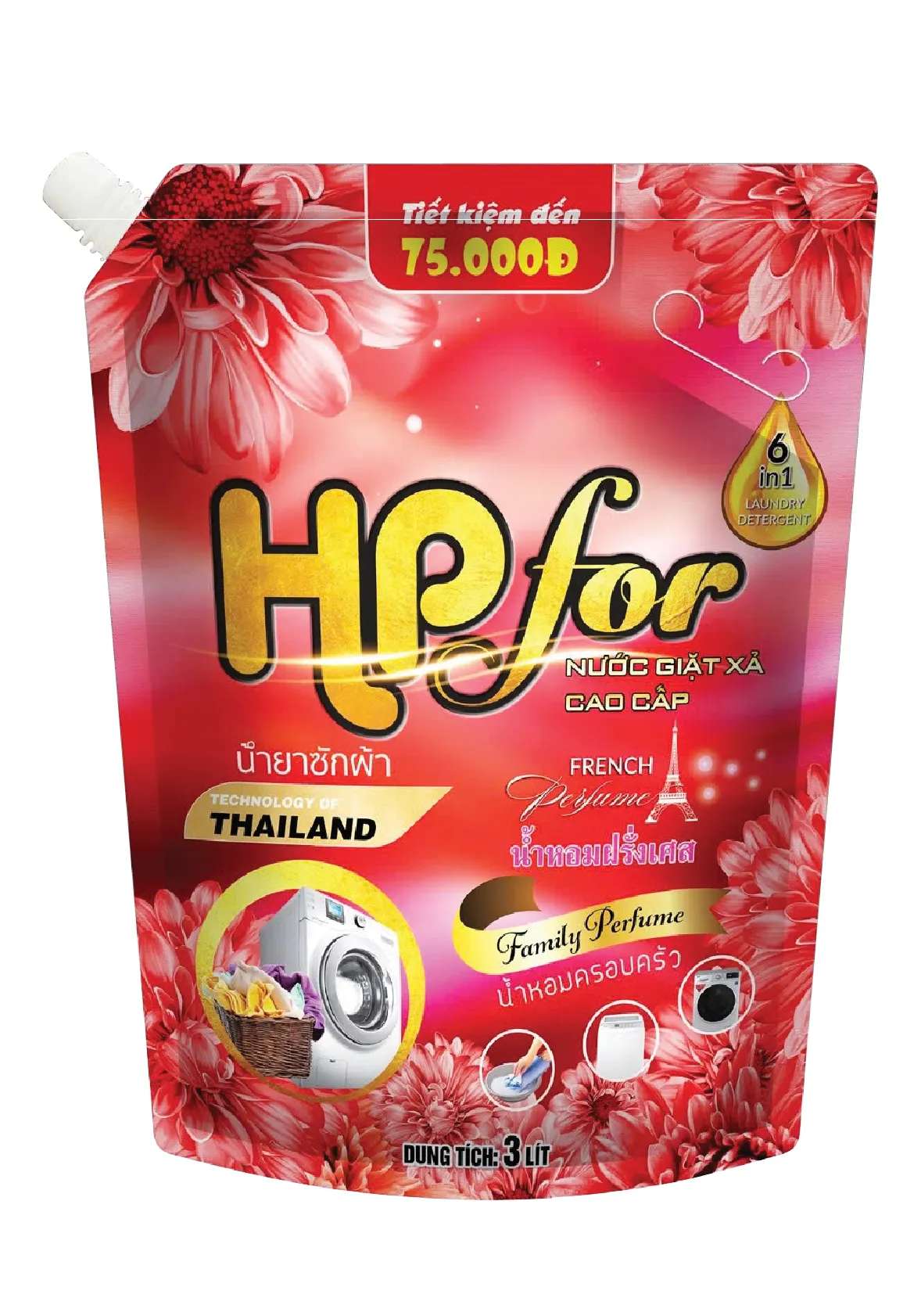 Nước giặt xả Cao cấp HP For (Túi Đỏ)